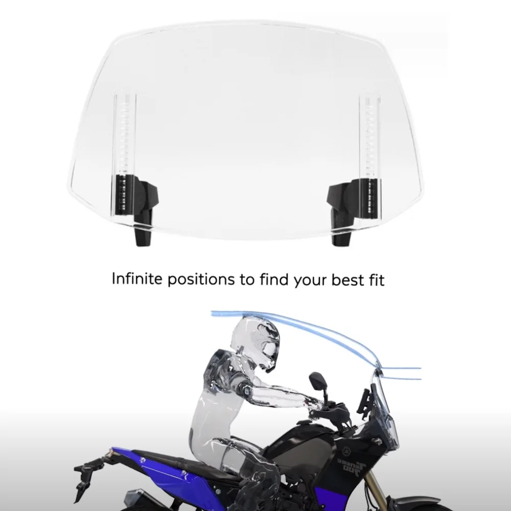 Universal motorcycle modification accessories with adjustable windshield and high-definition windshield suitable for Honda BMW