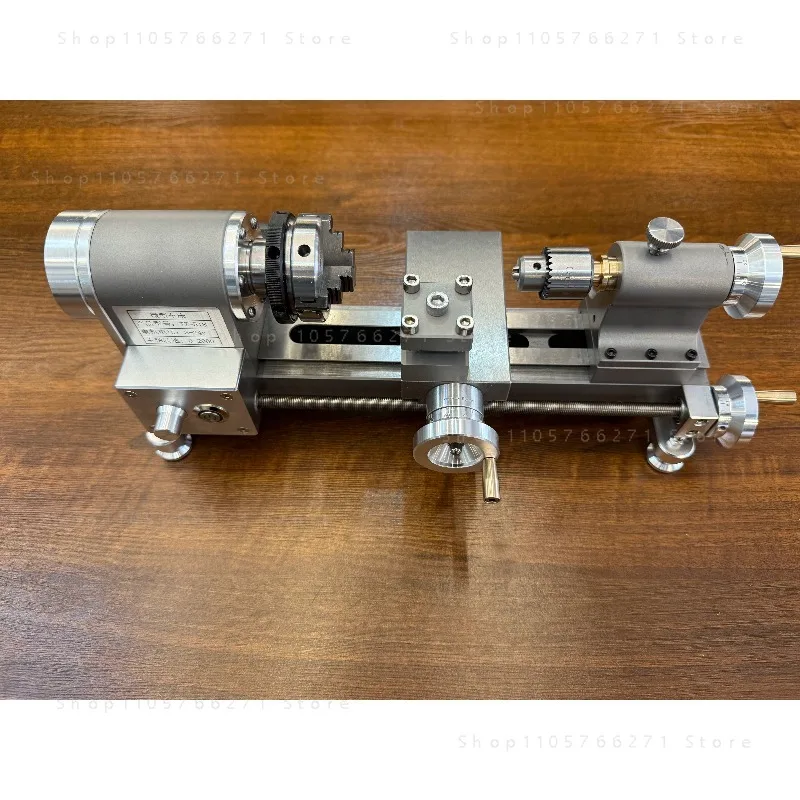 Mini Metal Lathe Machine, Benchtop Precision Lathe for Bead Making, DIY Model Processing, Variable Speed