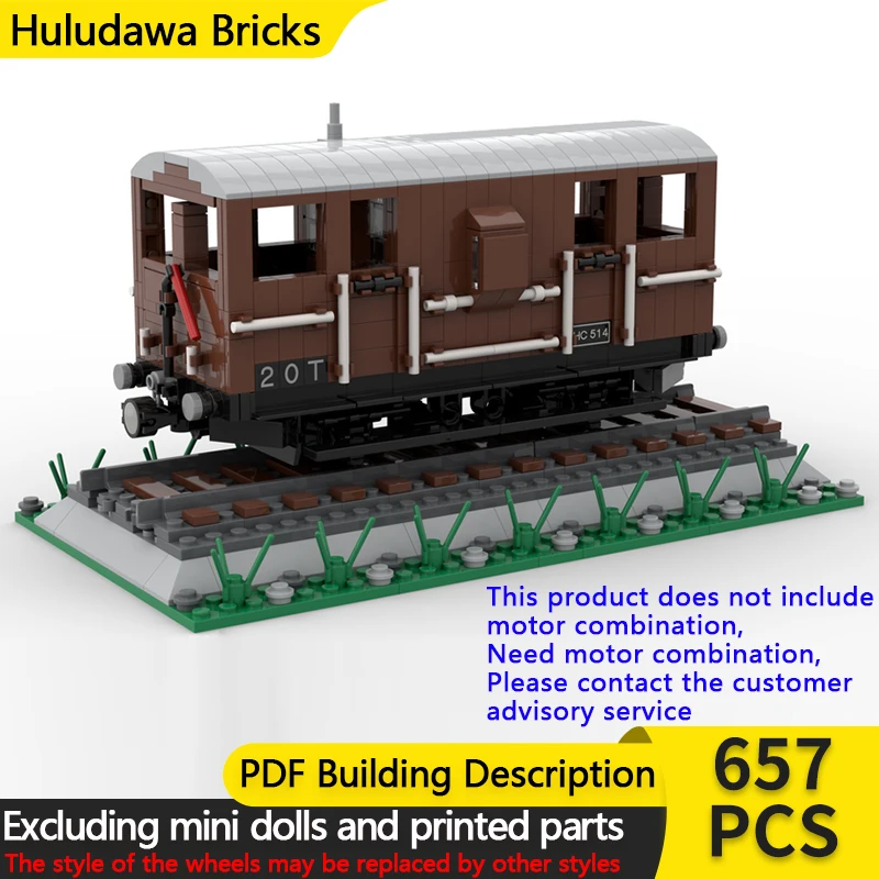 

Модель городской автомобиль MOC, строительные кирпичи, британский железнодорожный грузовой поезд, модульная технология, детские праздничные подарки, сборка игрушек, костюм