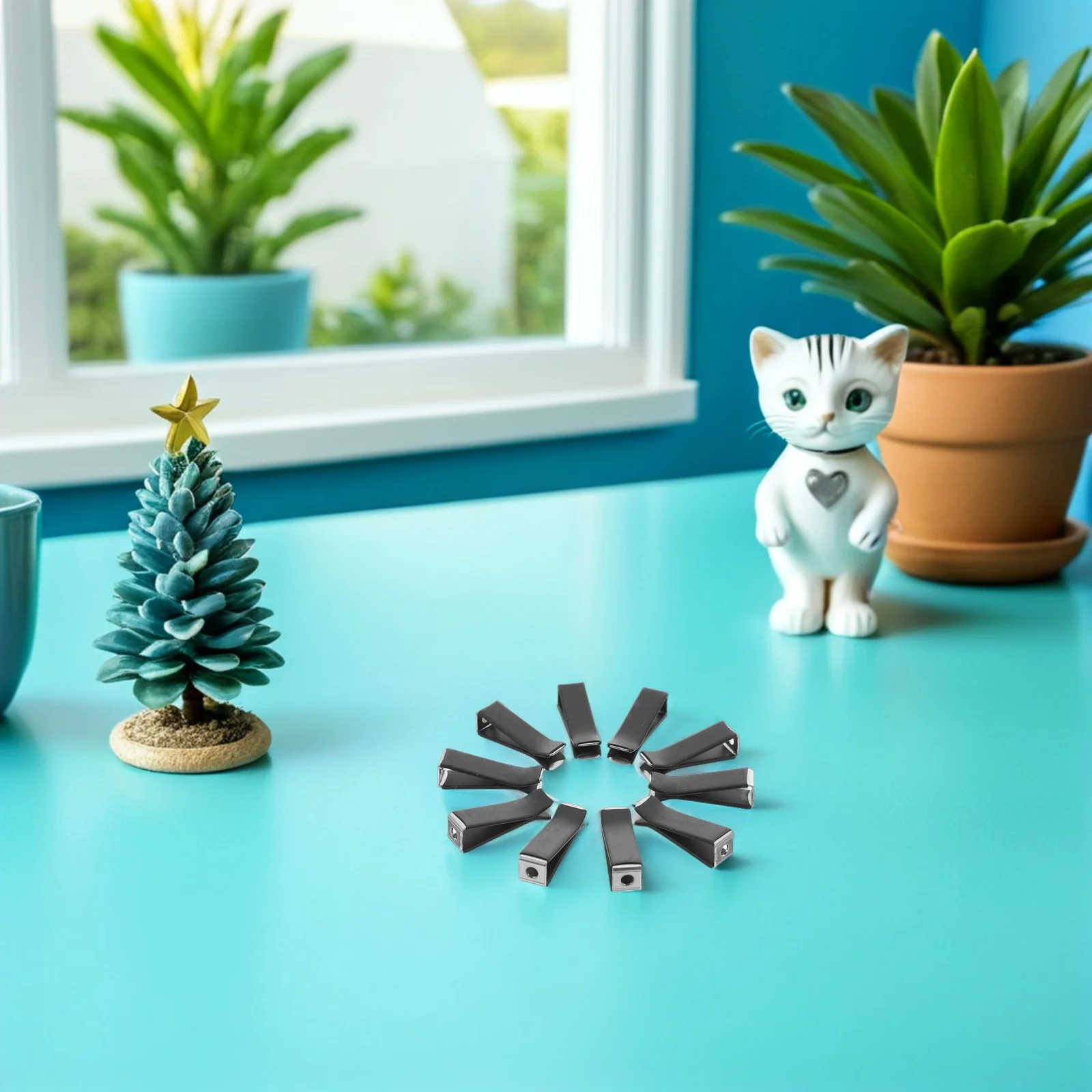 

50pcs Car Air Freshener Clips Square Head Durable Universal Fit For Car Vent Perfume Diffuser Holder Aromatherapy Scent Clip