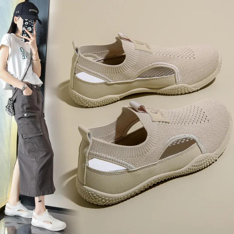 

2025 The New Breathable Hollow Women Sneakers Platform Casual Shoes Summer Platform Sandals Fashion Women Vulcanized Shoes