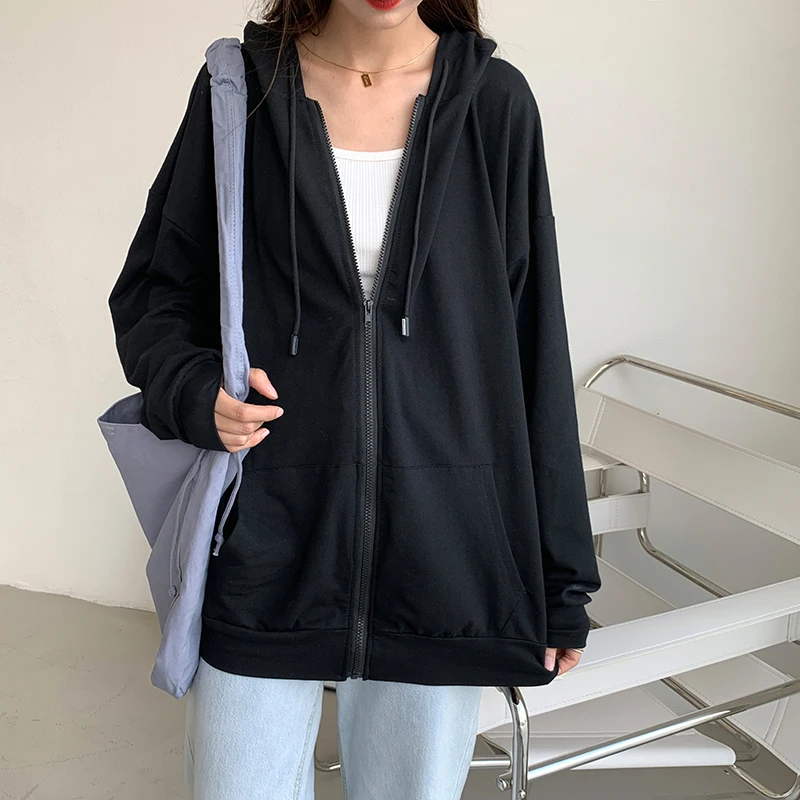 

Hip Hop Street Style Oversized Jacket Ladies Goth Punk Jacket Coat Y2k Harajuku Korea Fall Ladies Vintage Zip Hoodie 2022 new