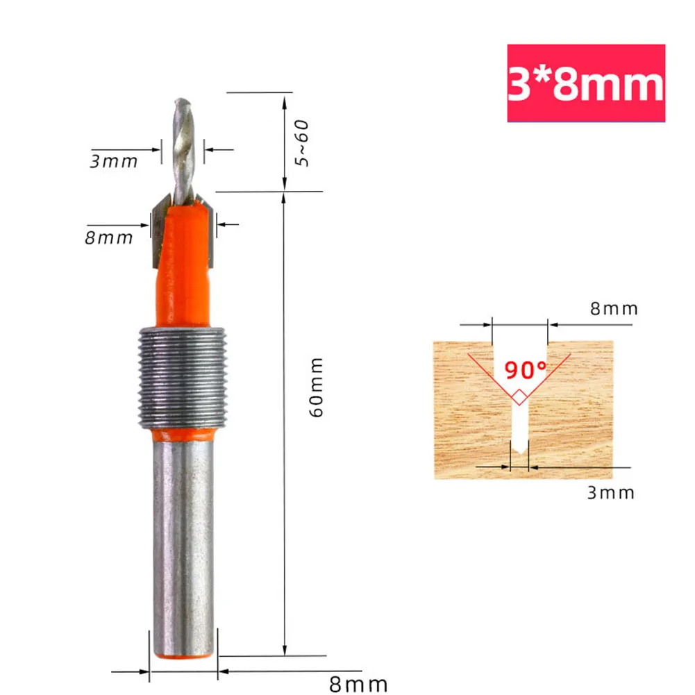 목공 라우터 비트 밀링 커터 나사 추출기, 레몬 철거 목재 드릴, 섕크 카운터 싱크 드릴 비트 도구, 8mm, 10mm, 1PC