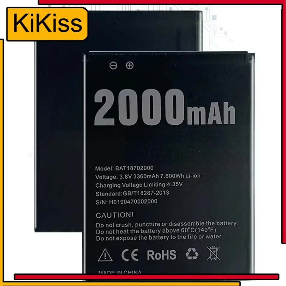 

Аккумулятор BAT18702000 2000 мАч для аккумуляторов DOOGEE X50