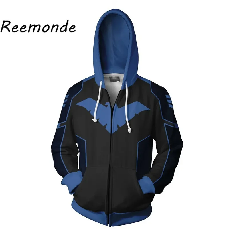 Costume felpa con cappuccio felpe top uomo uomo uomo Streetwear felpa Robin costumi vestiti cerniera con cappuccio maniche lunghe cappello