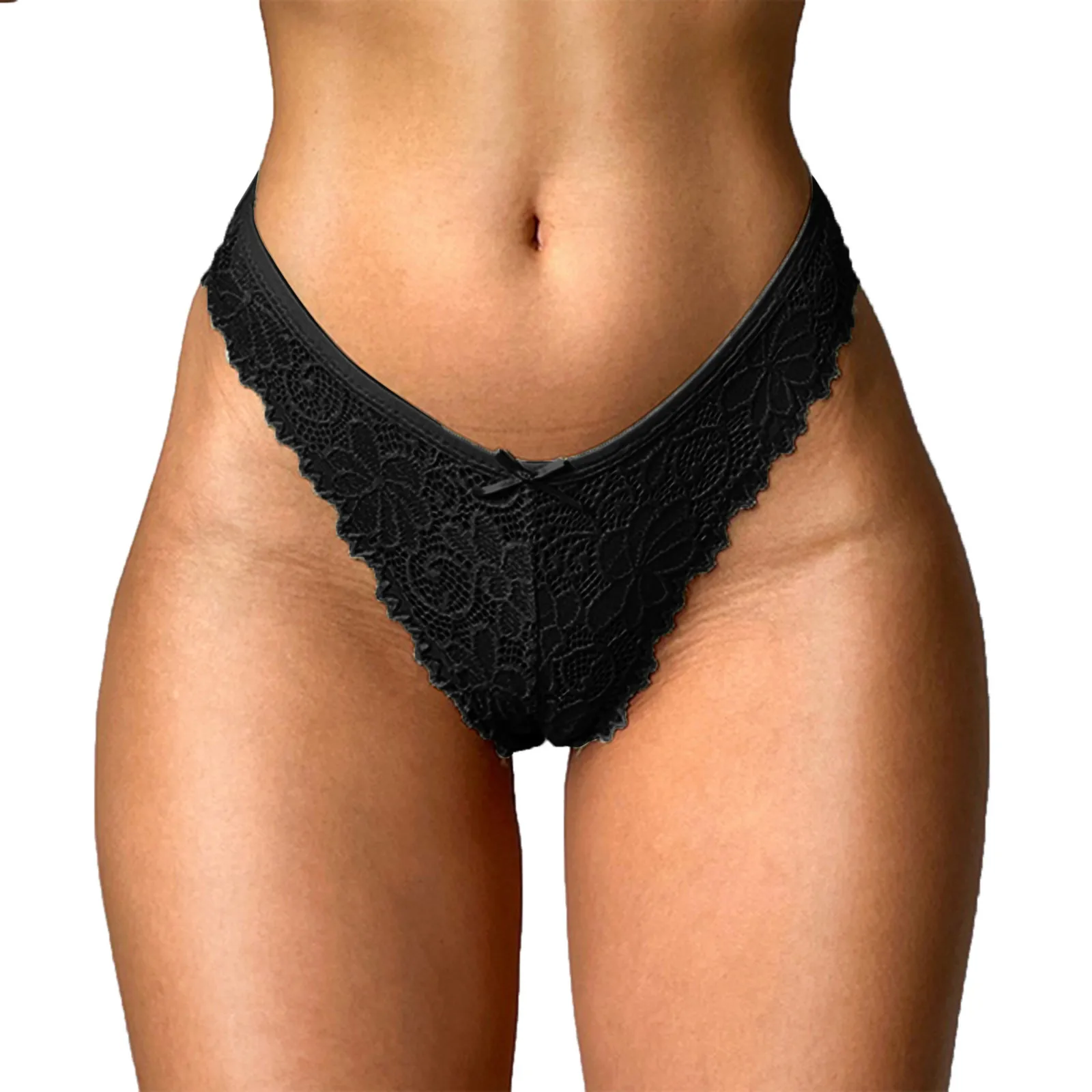 

Lace Mesh Transparent Thong Women Cotton Crotch T-Back G-String Seamless Hipster V-Waist Panties Elastic Sexy Exotic Underpants