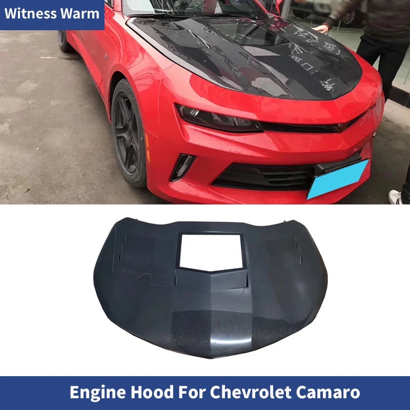 High Quality Carbon Fiber FRP Front Engine Hoods Auto Car transparent Bonnet covers For Chevrolet Camaro body kit 2016 2017