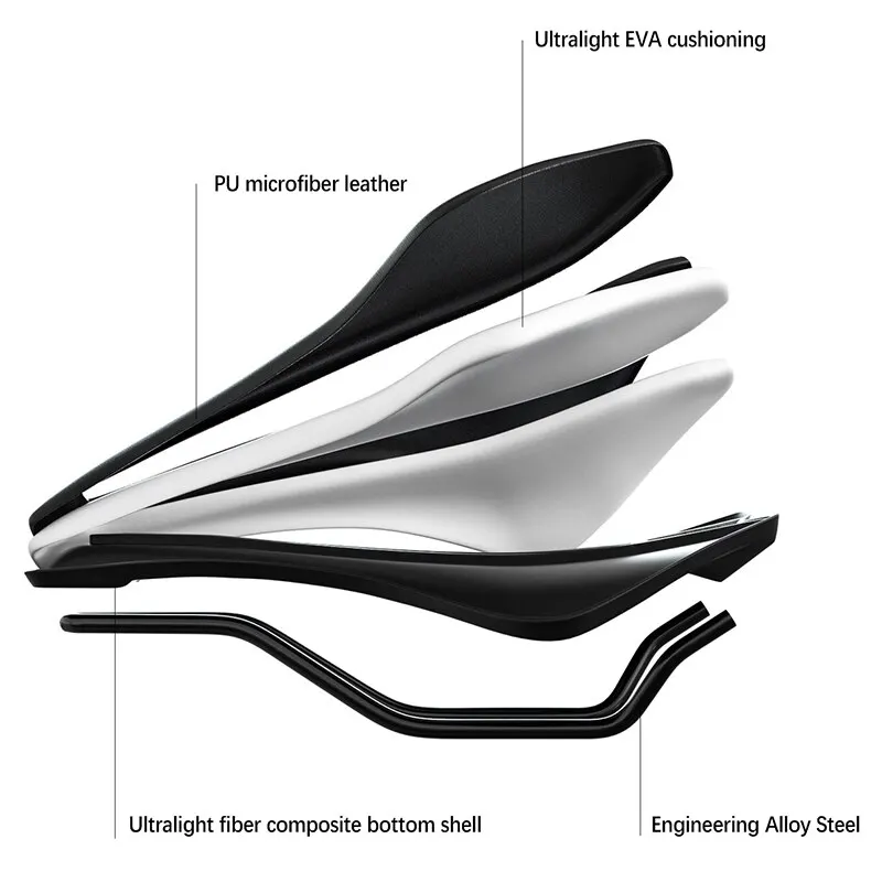 Bicycle Saddle MTB Mountain Road Bike Seat PU Leather Gel Filled Cycling Cushion Comfortable Shockproof Bicycle Saddle