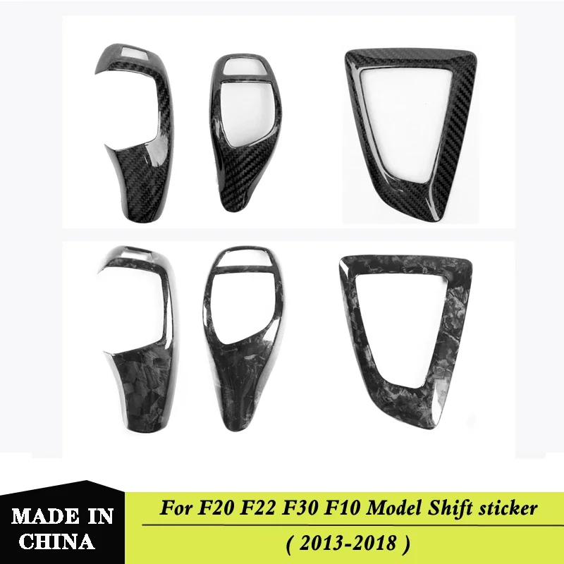 

Forged carbon fiber Car interior Gear lever decorative cover For BMW F20 F22 F30 F10 F32 F06 F12 X5 X6 Series