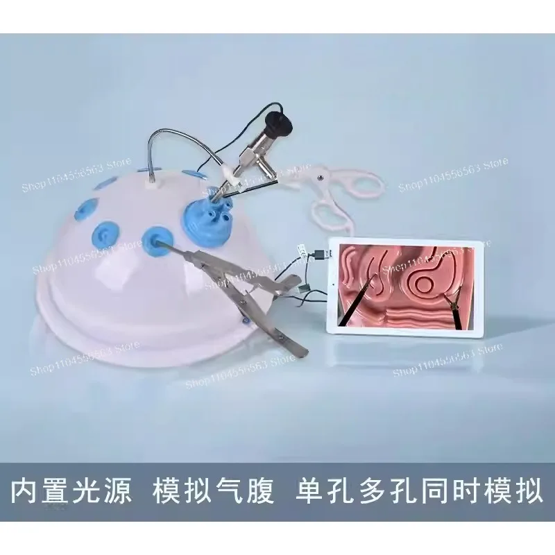 

New Round-Shaped Laparoscopic Trainer Box - Abdominal Simulator with Single Port & VGA