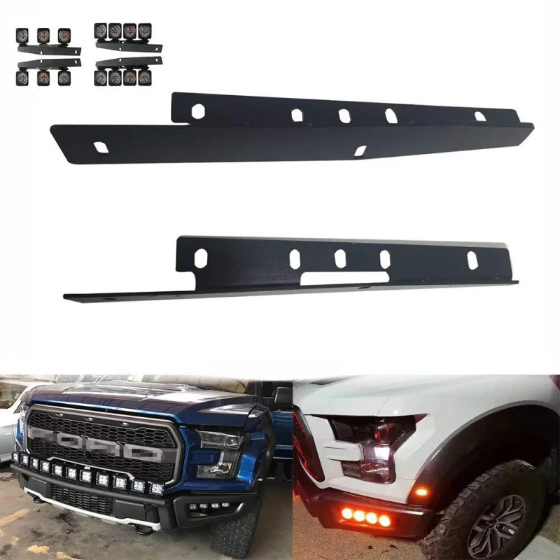 

SAAR Black LED Light Bar Mounting Bracket Kit 2017-2018 Raptor F150