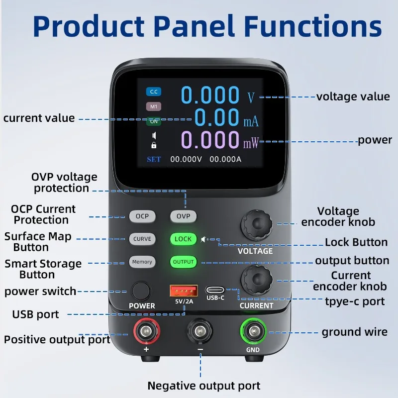 SPPS-K3010 Hyperbolic Microcurrent DC Power Supply 30W 10A is used for battery charging and laboratory power supply