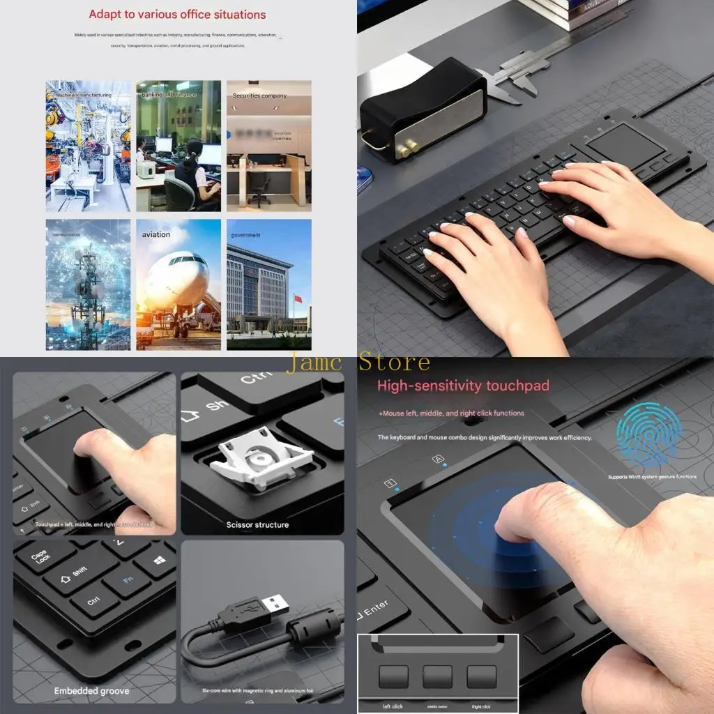 

Водонепроницаемые клавиатуры LX0B Plug and Play с 64 клавишами и встроенными сенсорными панелями для поддержки систем