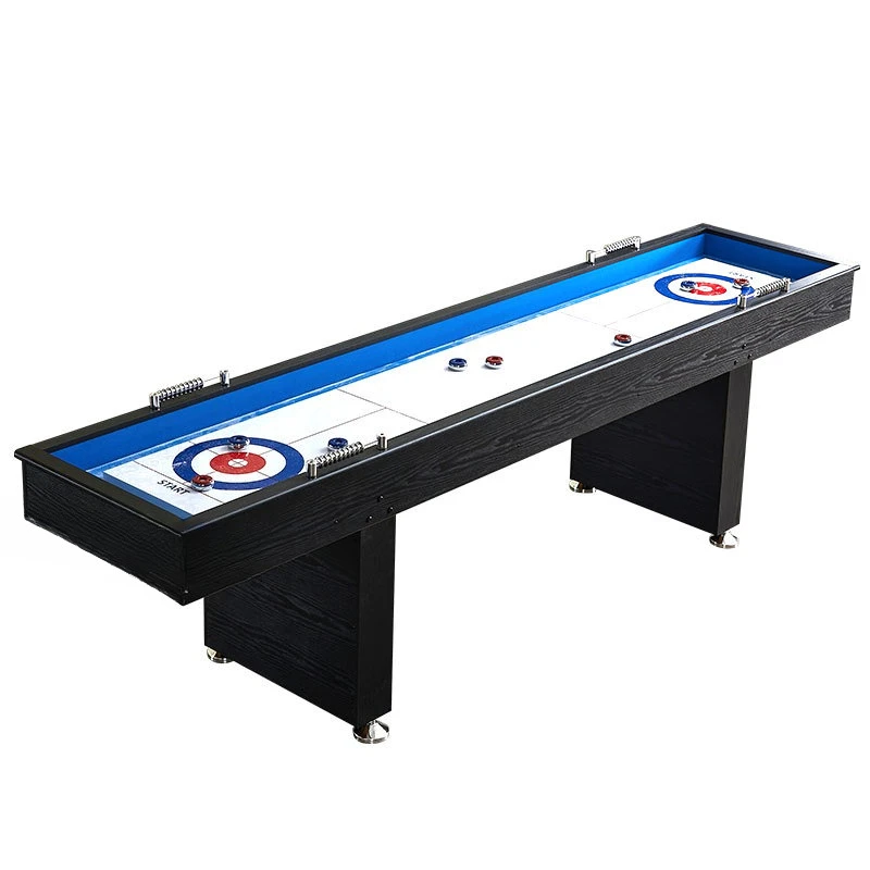 2.74 meters black classic shuffleboard table, sand arc table for competition, sandpot table