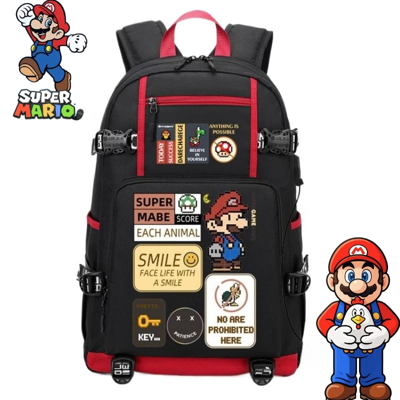

Супер Марио мультфильм милый студенческий школьный рюкзак творческая личность унисекс сумка для ноутбука дорожный рюкзак аниме товары подарок