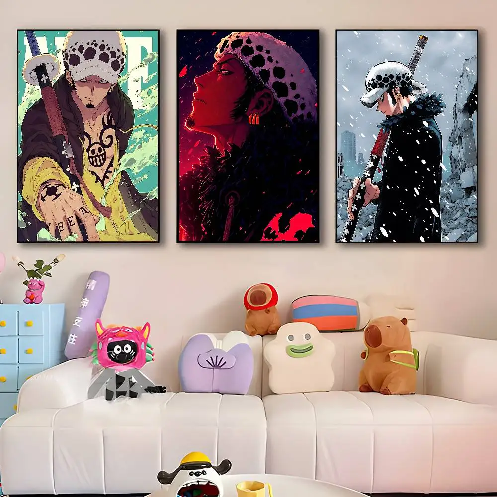 Anime Character Trafalgar D. Water Law One Piece Posters HD Print Vintage Wall Art Decor for Home Study Room