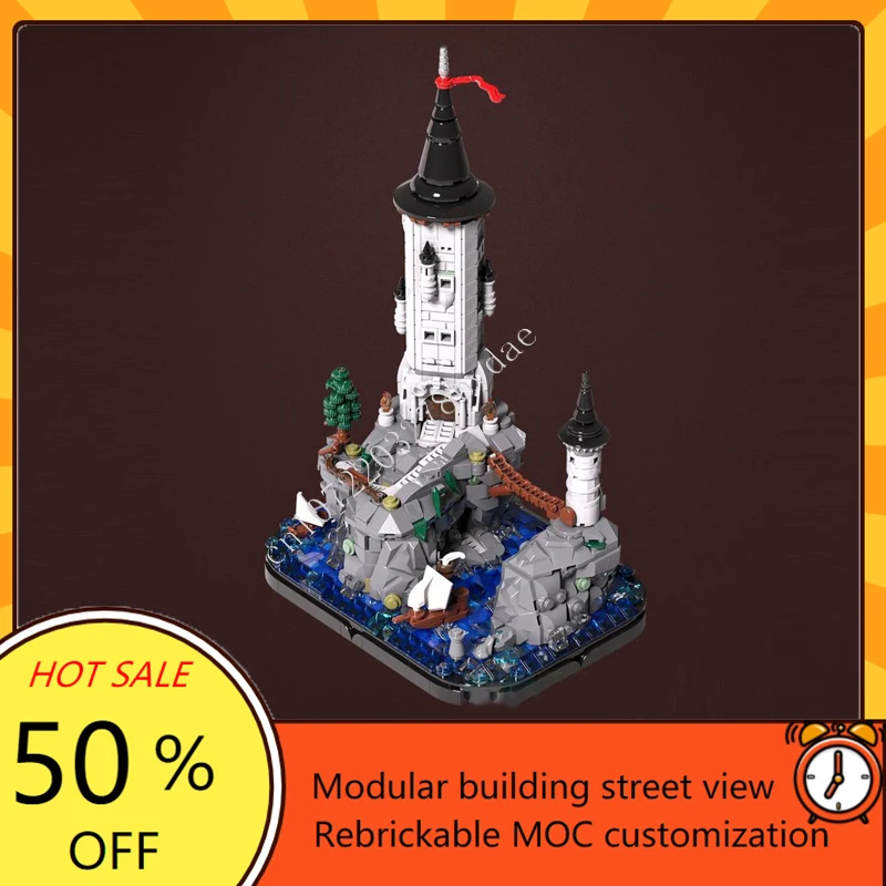 1319PCS Tower in The Coast Modular MOC Creative street view Model Building Blocks Architecture DIY Education Assembly Toys Gifts