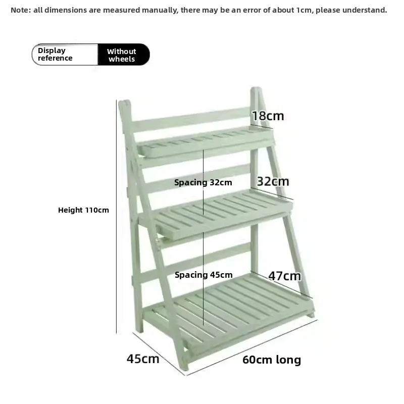 

Living room plant floor-to-ceiling meat rack flower pot multi-mobile flower rack folding solid wood balcony