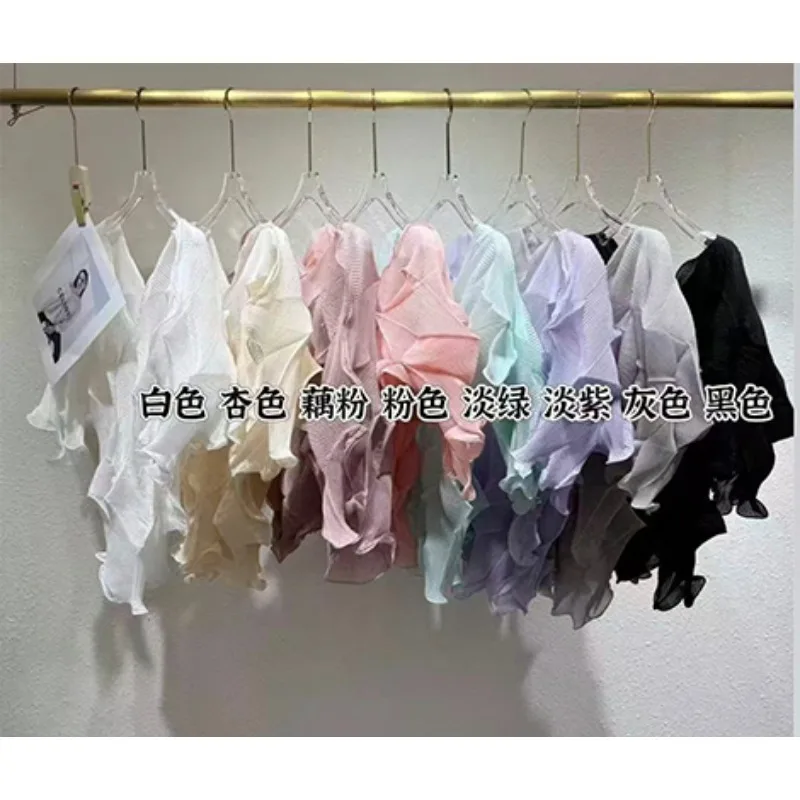 Miyake T-shirt a pieghe originale Casual Versatile 2025 Estate Nuovo Temperamento allentato sottile Versatile T-shirt bianca di fascia alta Marea