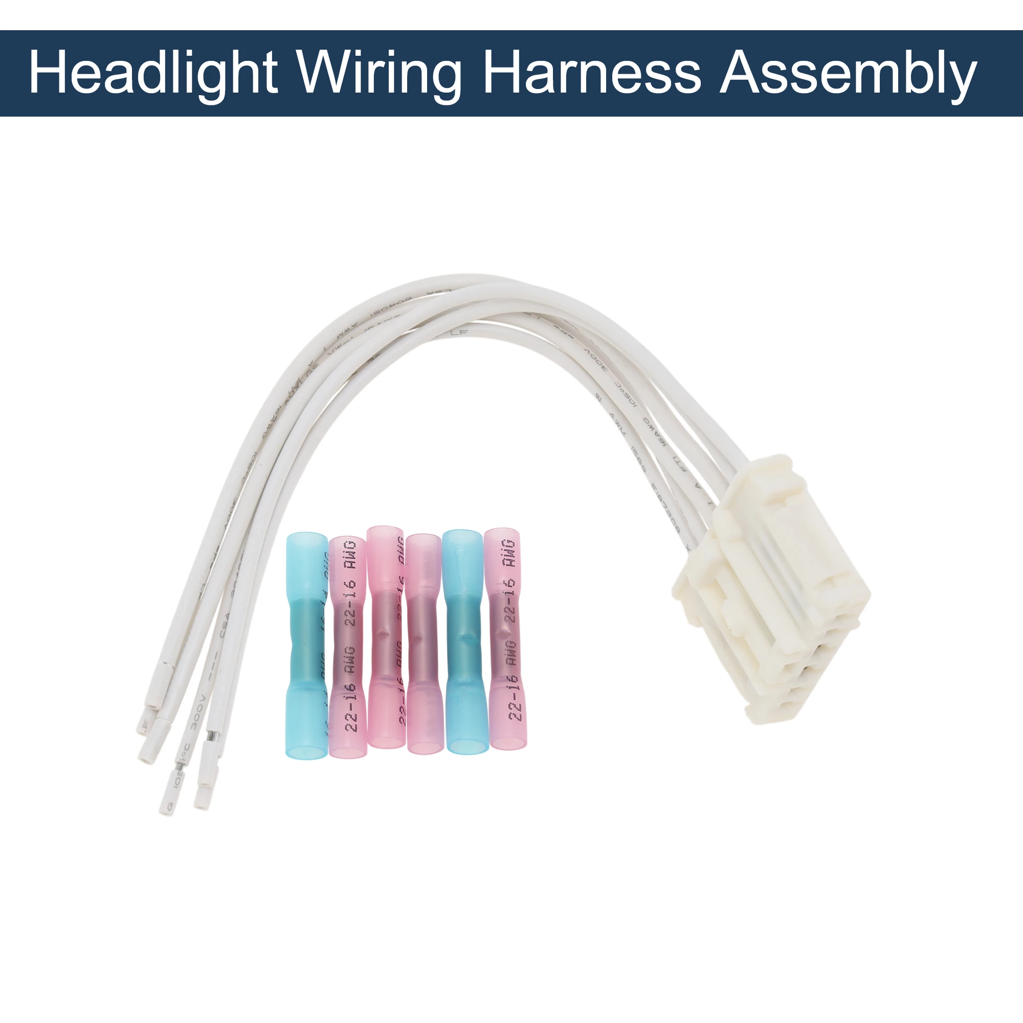 UXCELL Headlight Wiring Harness Assembly for Citroen C2 06-13 Taillight Lamp Wire Harness with 6 Pcs Terminals 15cm 1 Set