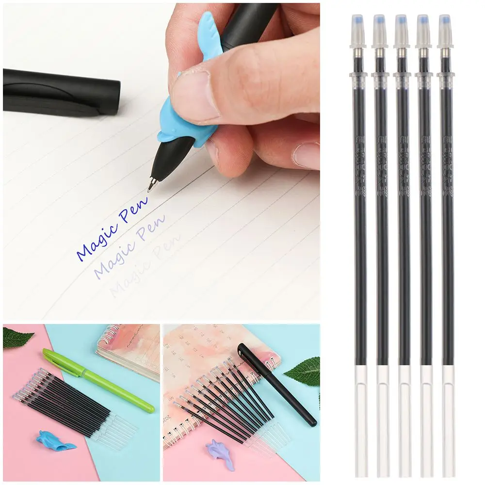 Disappear Groove Copybook Blue Automatic Fade Pen Invisible Ink Disappearing Refill Magic Pen Kit