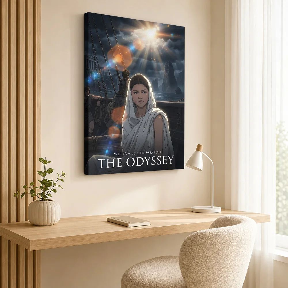 The Odyssey Movie  Shinkai Style Framed Canvas Print Poster Personalized Vintage Movie Wall Paintings Decoration for Man Cave