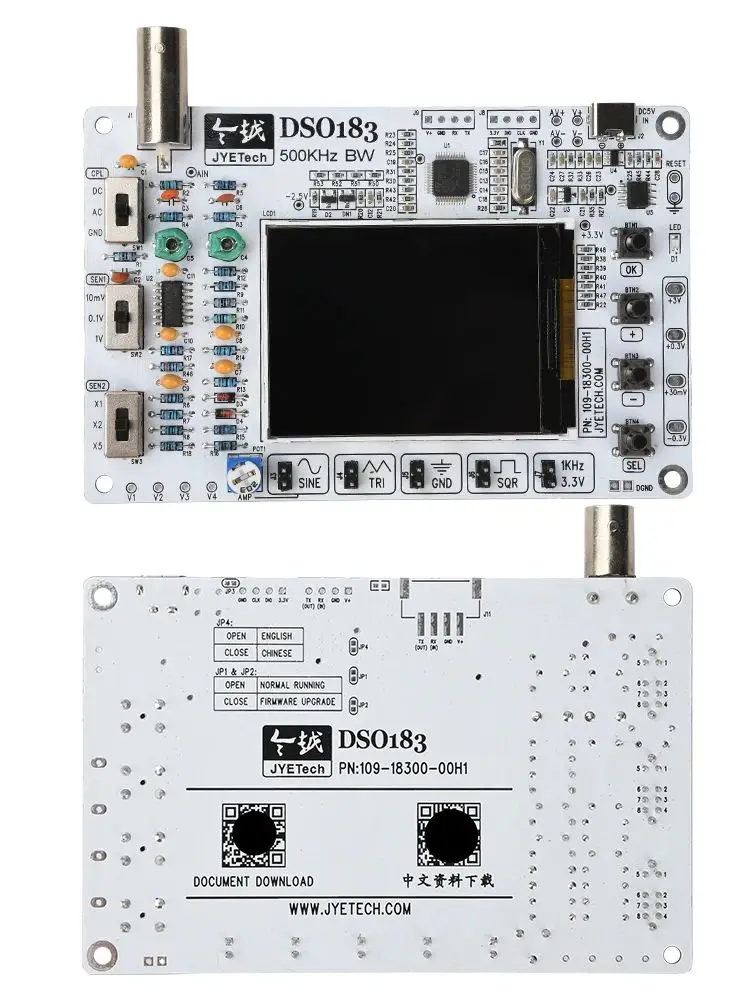 DSO183 DC 5V DIY Digitale Oscilloscoop Kit 0-500kHz Oscilloscoop Elektronische Soldeerkit Type-C Interface Geschikt voor Onderwijs - afbeelding 2