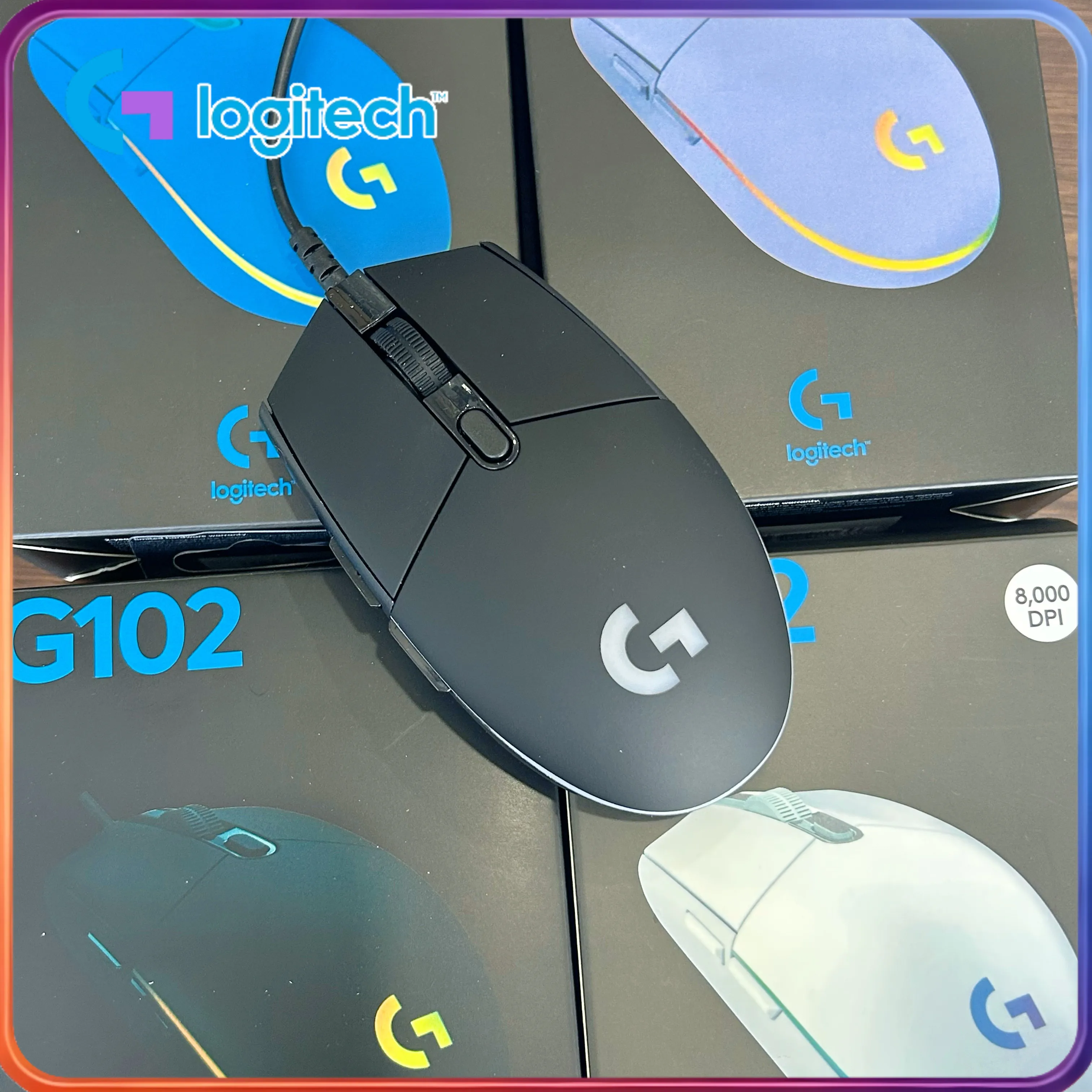 

[Ограниченное предложение] Проводная мышь Logitech G102 Gen 2 с RGB-подсветкой, программируемыми боковыми кнопками и дизайном для геймеров