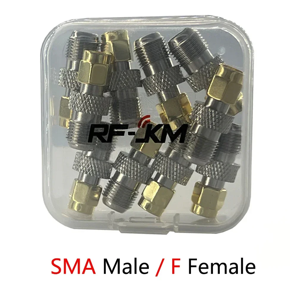 

50pcs/boxs SMA Male to F Female RF Coaxial Adapter F Type Jack to SMA Plug Convertor RF Coax Straight Connector Gold Plated