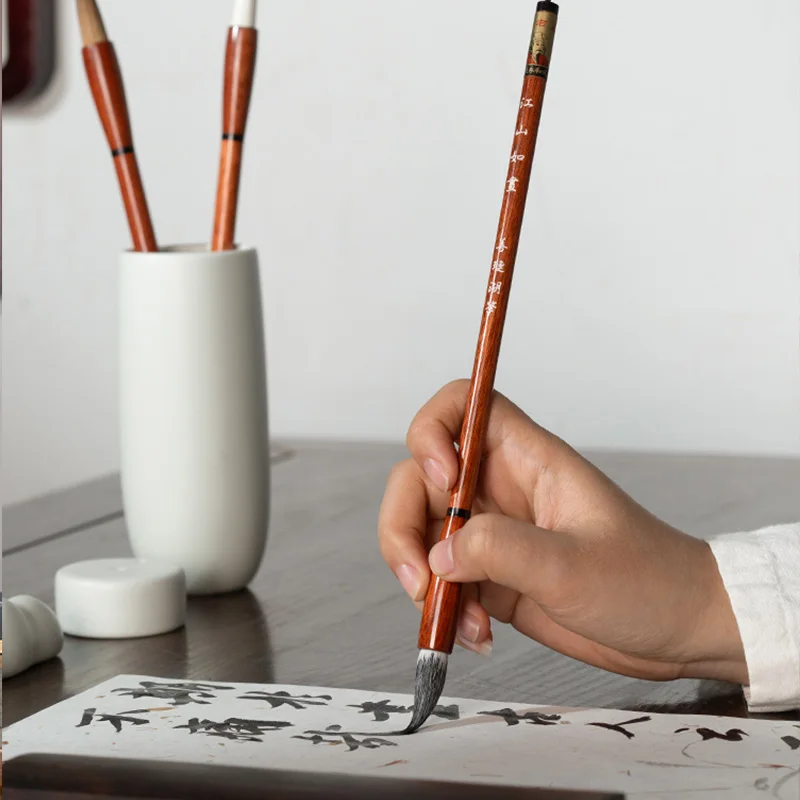 دراسة أربعة كنوز مجموعة هدية صندوق بوتيك القلم، ورق الحبر Inkstone مجموعة كاملة حامل فرشاة Inkstone خاص للمبتدئين فرشاة Ca #4