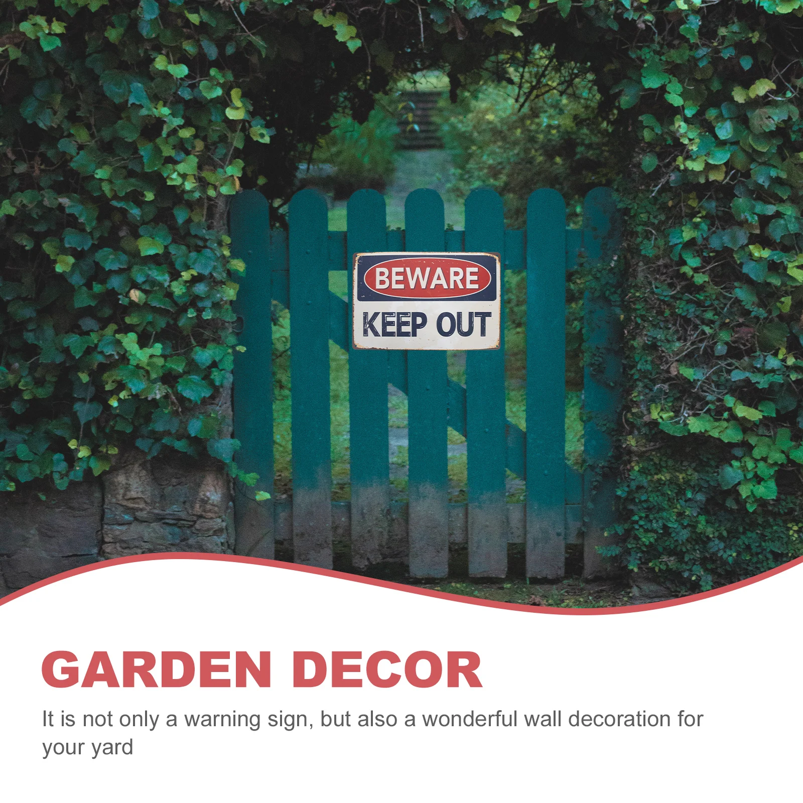 

Retro Style Warning Garden Decor Caution Board Iron Sheet Outdoor Sign Yard Notice Sign Beware Of Ornament For Home