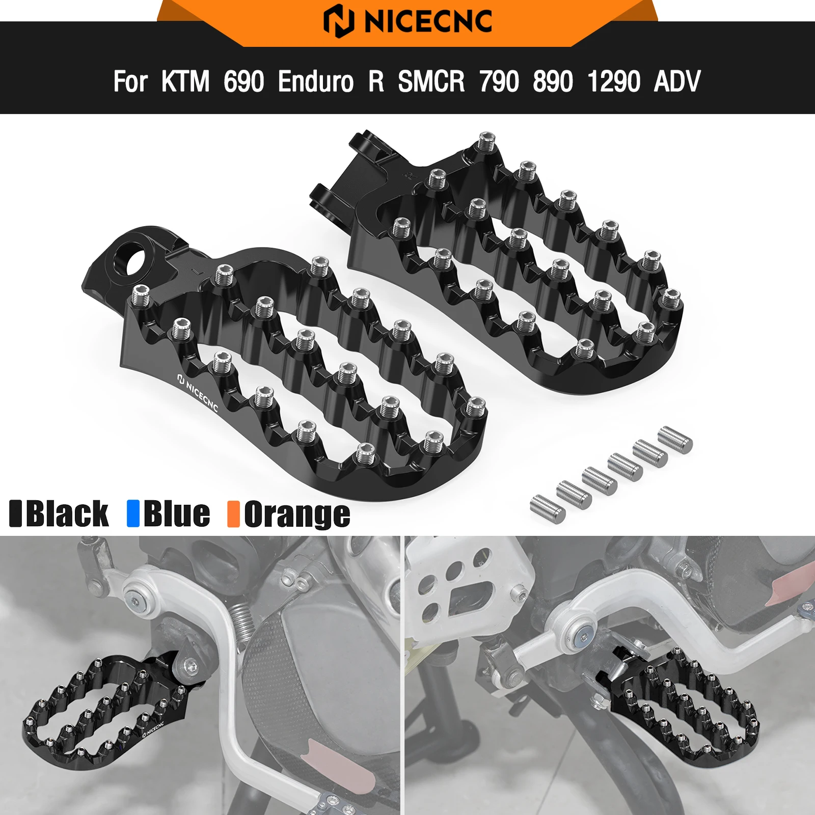 Reposapiés reposapiés para KTM 690 Enduro R SMC R 790 890 Adventure/R 950 ADV 1050 1090 1190 Adventure R 1290 Super Adventure R/S/T