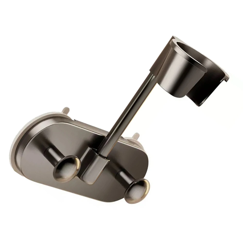 Compact Bathroom Hair Dryer Stand with Reinforced Suction Cup Mount for Mirrors Tiles and Other Smooth Non-Porous Surfaces