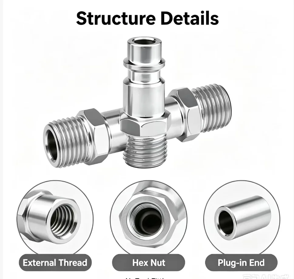 5/10pcs European 1/4-Inch Quick-Connect Air Compressor Hoses For Paint Guns And Powder Spray Guns