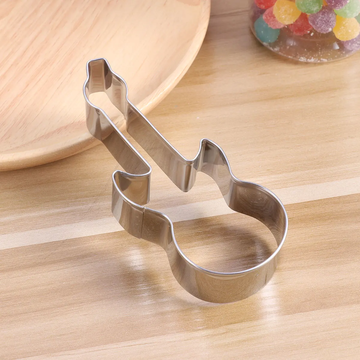 

Stainless Steel Guitar Shape Cookie Cutters Biscuit Cake Fondant Molds Non Stick Easy Demould Chocolate Candy Ice Cube