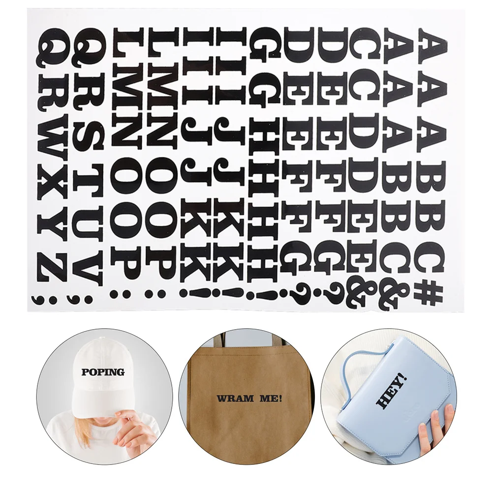 

4pcs Iron On Letters Patches For Clothing Heat Transfer Vinyl Alphabet Symbols Diy Fabric Appliques Sticker Craft Kit