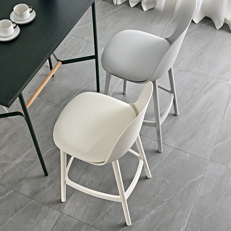 Nordic designer bar chairs, modern and simple, light luxury plastic bar chairs, disassembly and assembly, internet