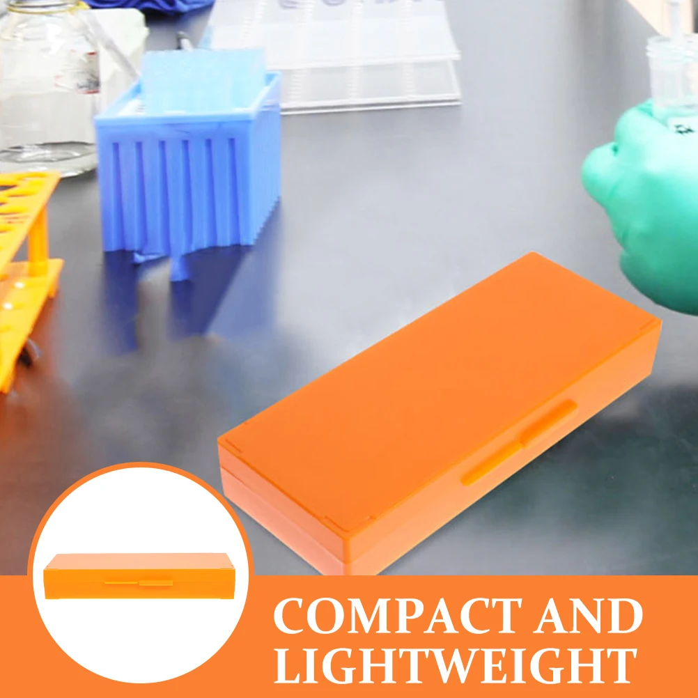 

2Pcs Glass Slide Storage Box Compact Lightweight Durable Organizer for Medical Fields Labs Classrooms