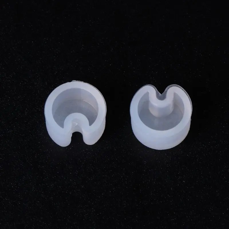 8คู่/เซ็ต UV เรซิ่นแม่พิมพ์ซิลิโคน DIY คริสตัลอีพ็อกซี่แม่พิมพ์ขนาดเล็กต่างหูสตั๊ดทำแม่พิมพ์