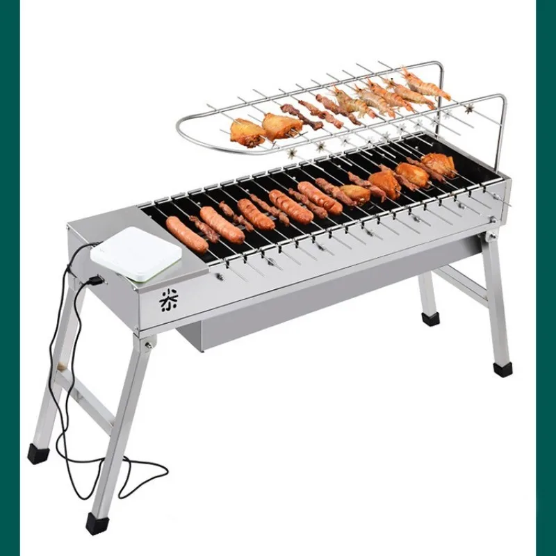 شواية خارجية دوران تلقائي ملعب شواية من الفولاذ المقاوم للصدأ #1