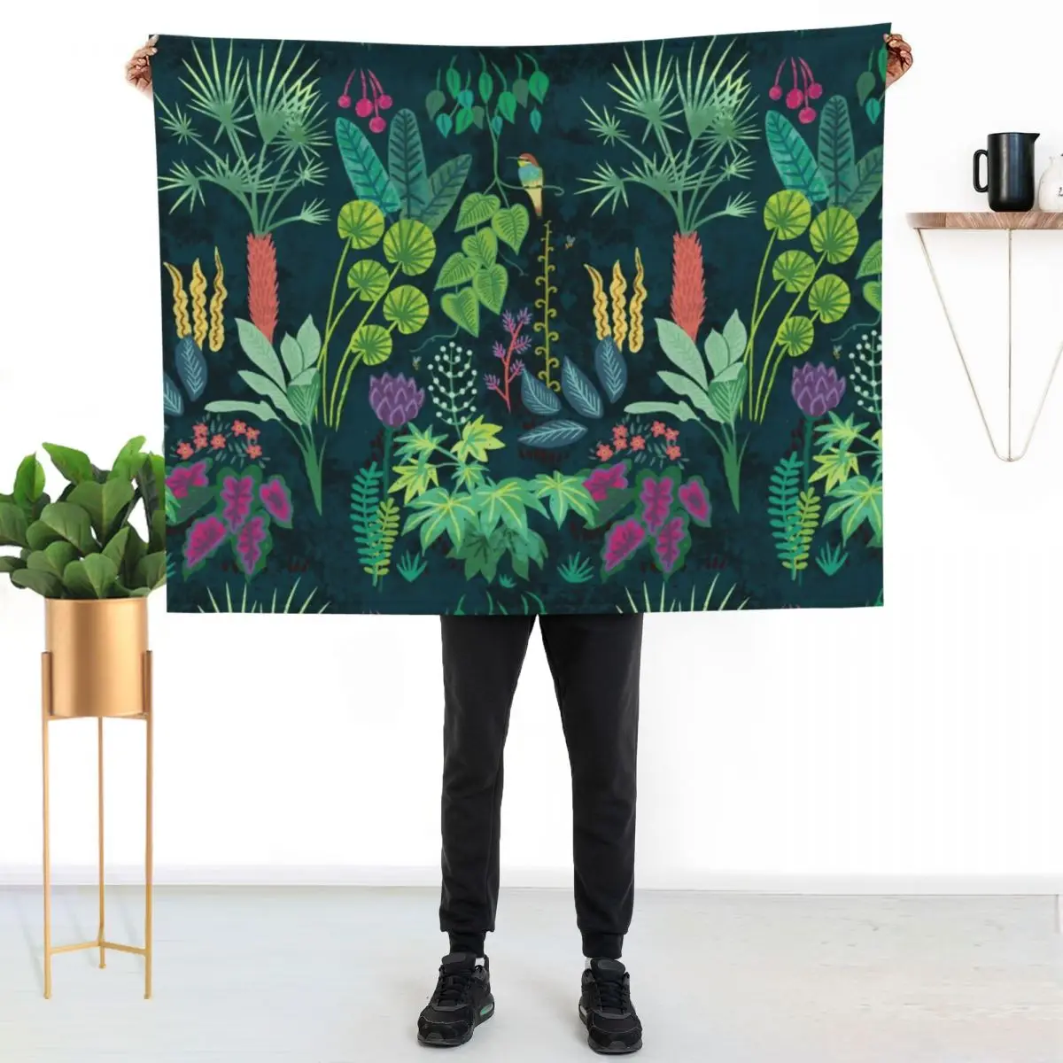 Tropical jungle garden, escape into nature! Throw Blanket blankets ands For Baby funny gift Thins Cute Flannel Blankets