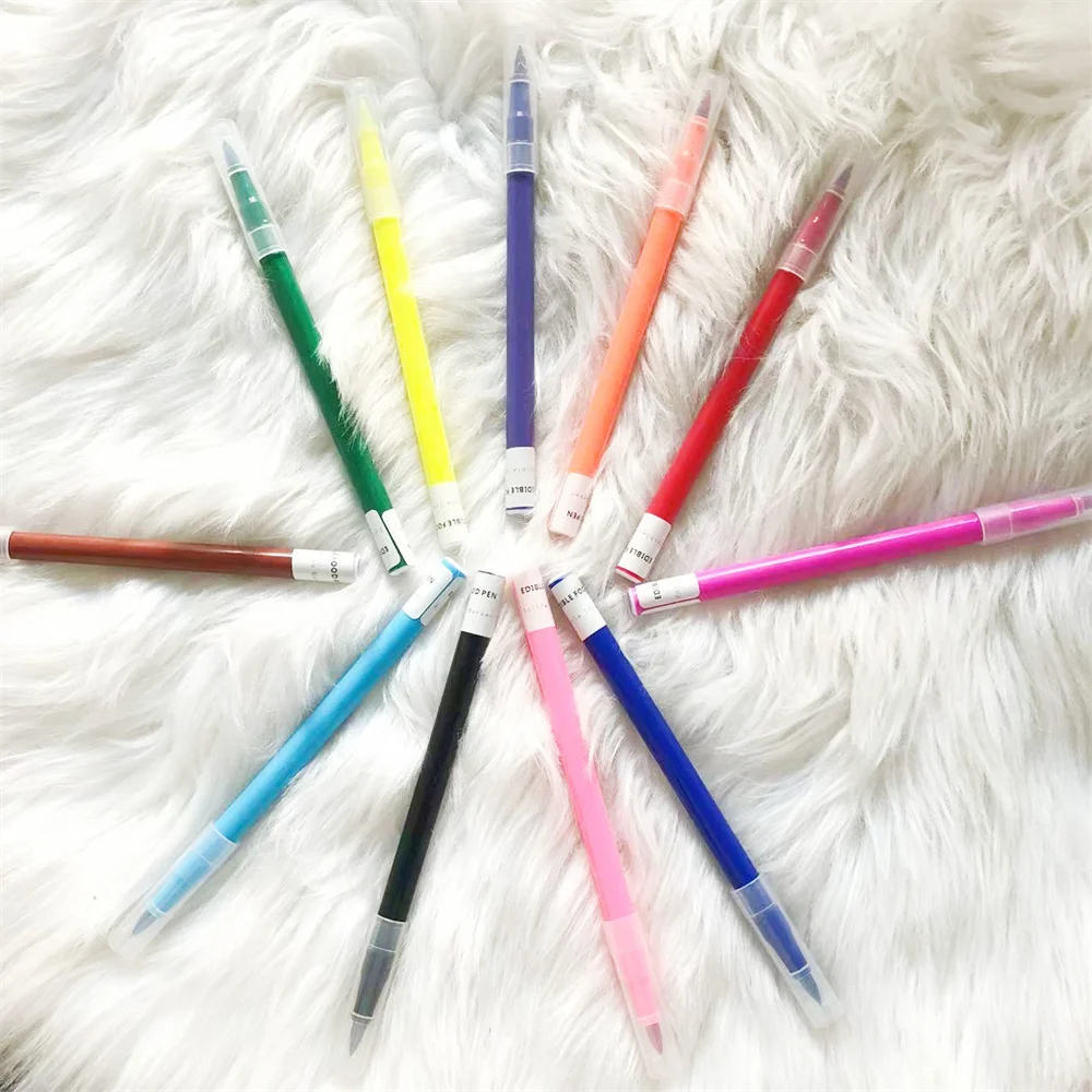 Food Markers Coloring Pen Widely Used Marker Pen Safe Ingredients Pointed Design Paint Pen Kitchen Tools Pigment Pen Odorless
