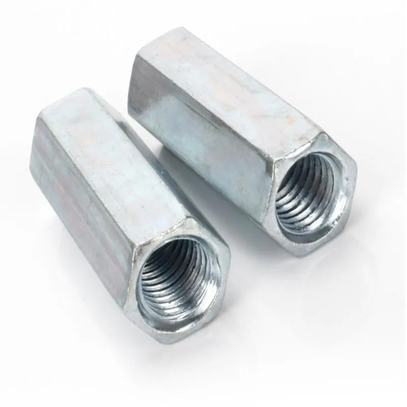 

2PCS M6 M8 M10 M12 M14 M16 M18 M20 Galvanized Hex Rod Coupling Nuts Connection Thread Nut Galvanized Long Hex Nut