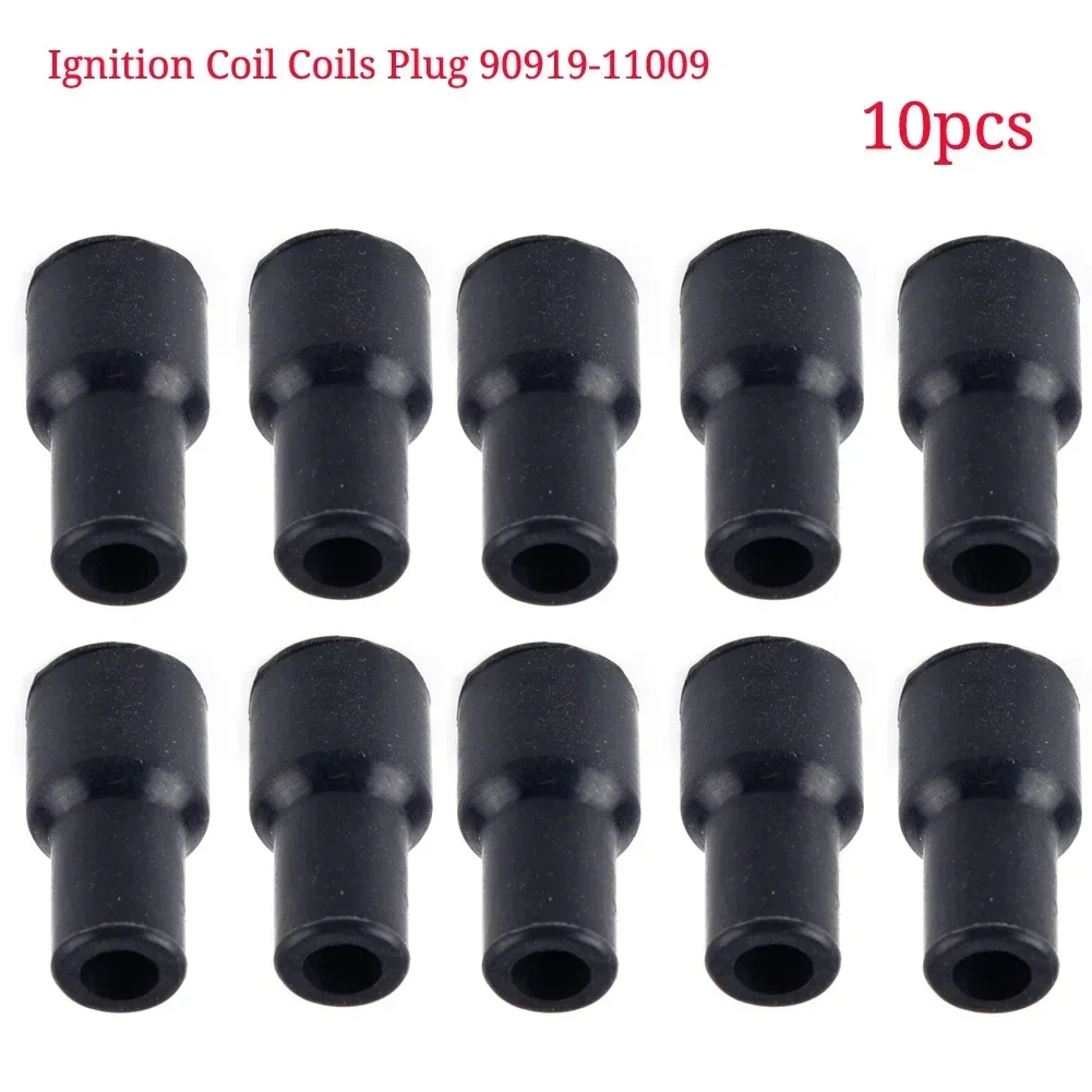 10Pc Spark Plugs Cap Connector Ignition Coil Coils Plug Tip Cover Rubber 90919-11009 For Toyota Car Accessories
