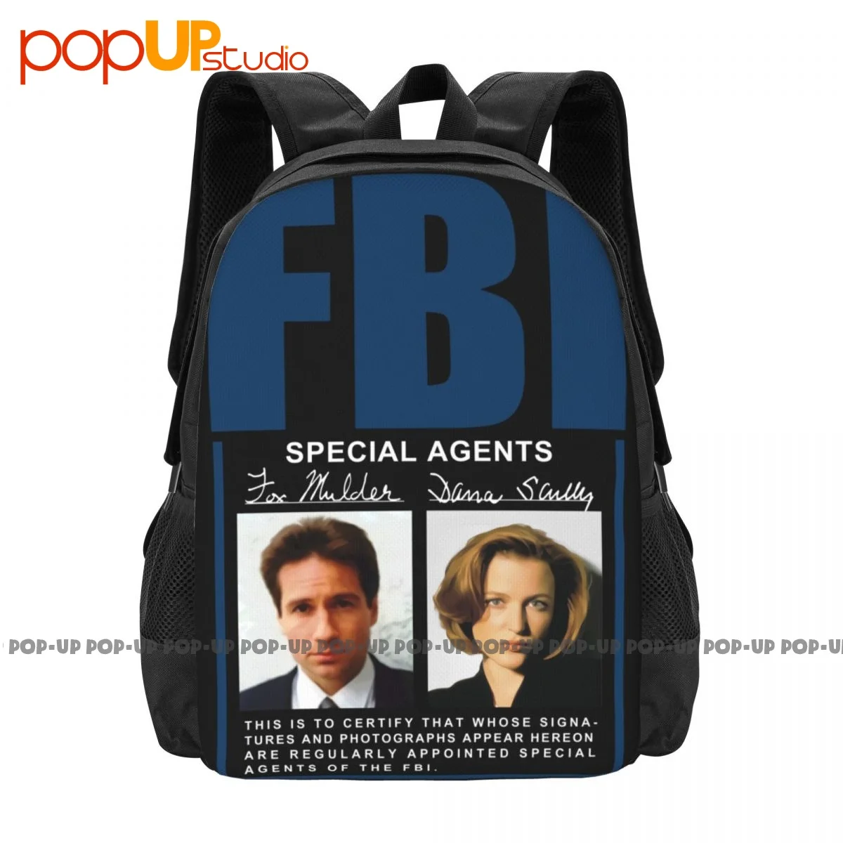 The X Files Fbi Special Agents Tv Show Alien Backpack Large Capacity Newest Shoe Bag Sports Bag School Sport Bag