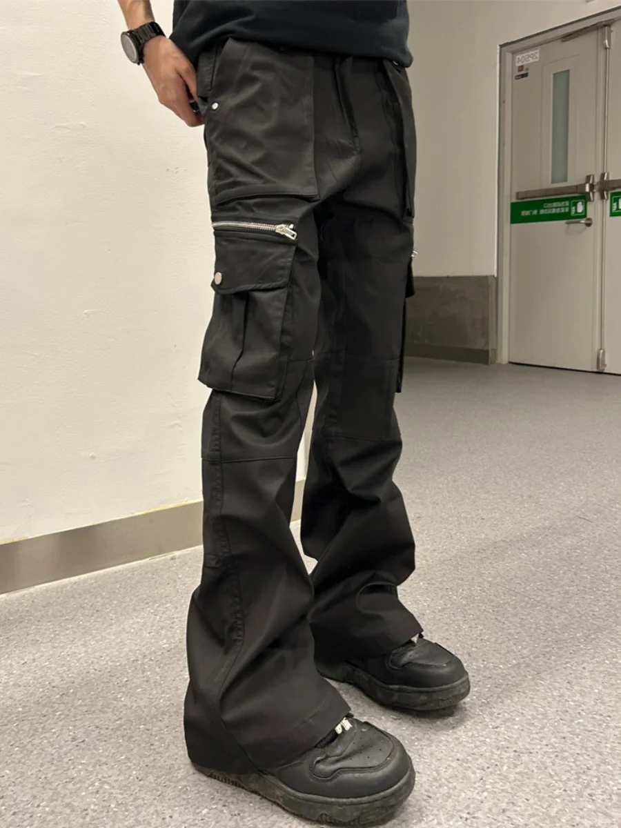 

Casual Wide Leg Workwear Pants Men's Women's Trendy Long Trousers American Retro Patchwork Four kets Drag Floor Pants