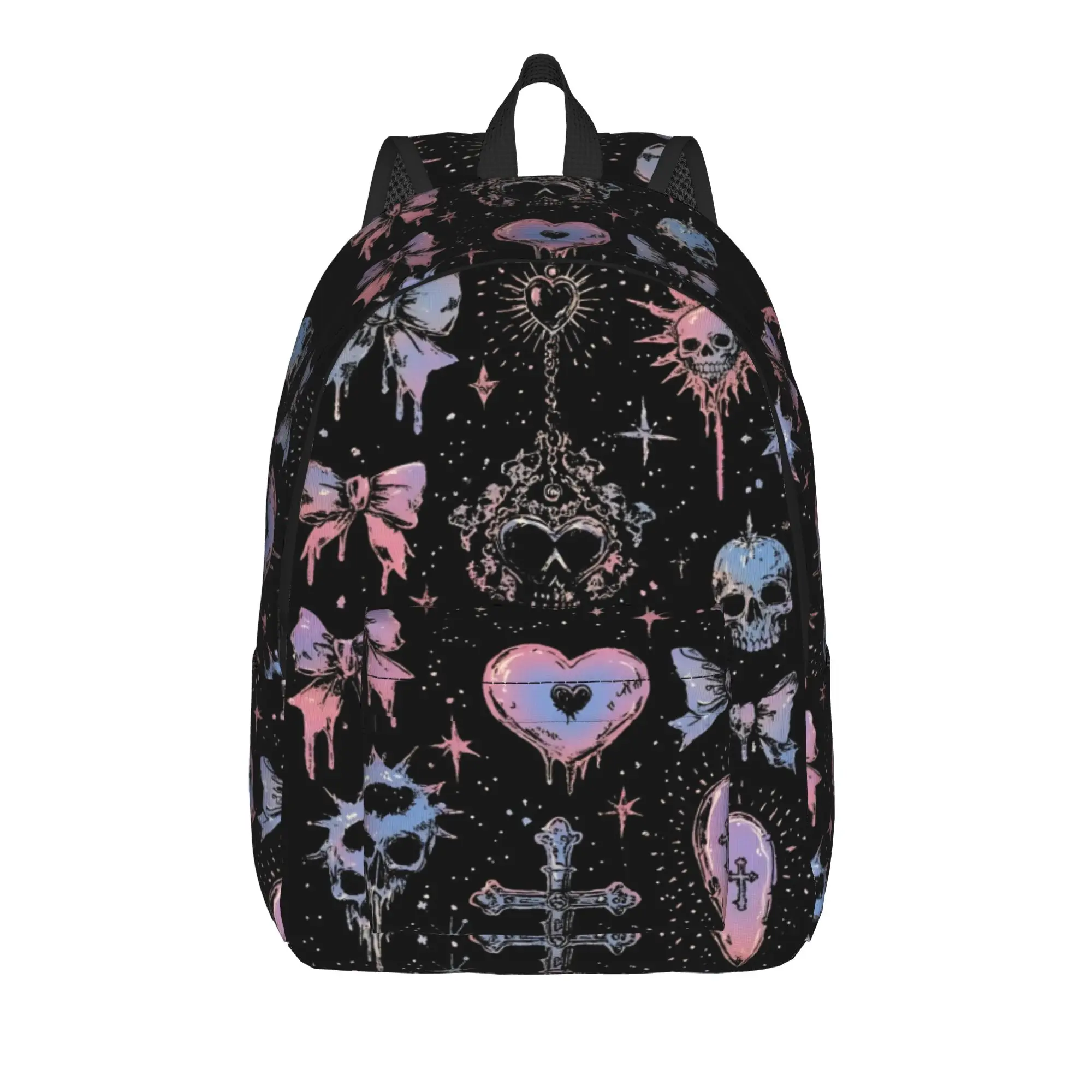 Halloween Gothic Backpack for Men Women Cool Student Business Daypack Goth Coquette College Canvas Bags Sports