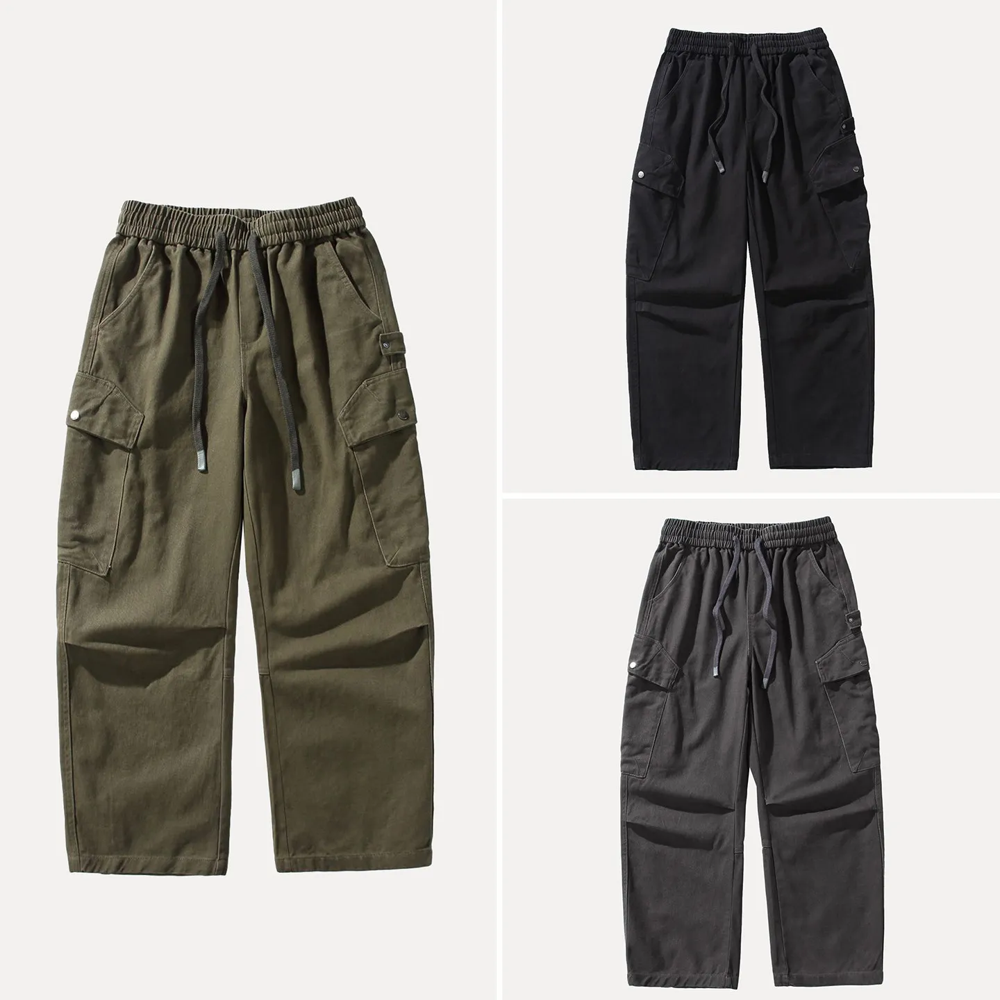 

Men's Casual Thickened American Style Fashionable Versatile Daily Wear Straight Leg Pants mid Waist Spring 2026