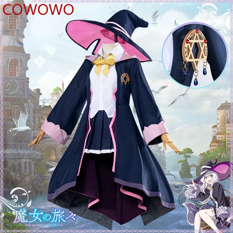 COWOWO Anime Wandering Witch: The Journey of Elaina Cosplay Elaina Cosplay Costume Anime Majo No Tabitabi Cos Elaina Cosplay Wig