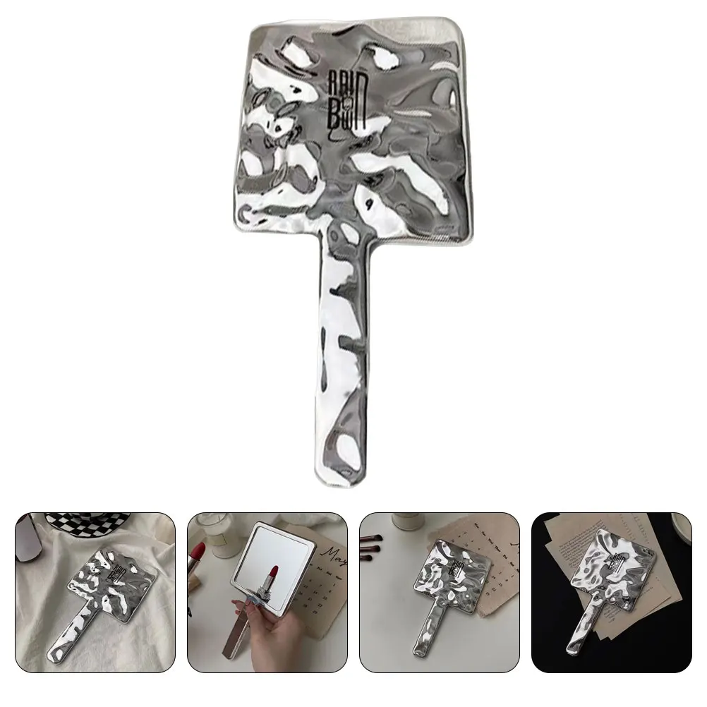 Miroir à main à la mode pour femmes, petit miroir de maquillage de voyage Compact avec un Design exquis, accessoire d'utilisation quotidienne